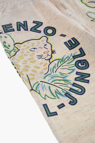 Joggers in Cotone Garzato Stampati