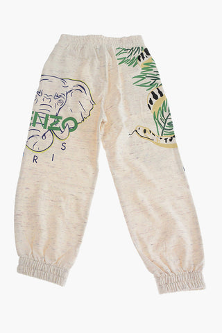 Joggers in Cotone Garzato Stampati