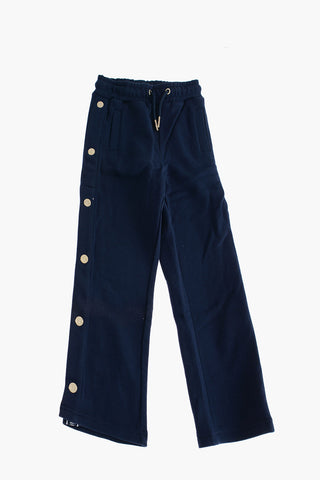 MICHAEL Brushed Cotton Joggers with Side Buttoning