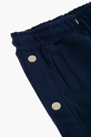MICHAEL Brushed Cotton Joggers with Side Buttoning