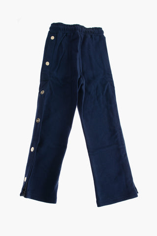 MICHAEL Brushed Cotton Joggers with Side Buttoning