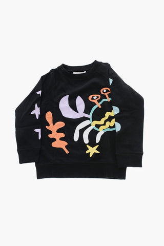 Bedrucktes Sweatshirt aus Gebürsteter Baumwolle