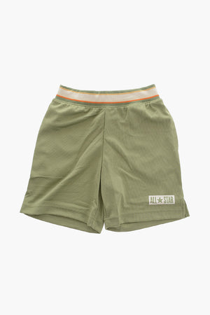 ALL STAR Perforated Fabric Shorts with 2 Pockets