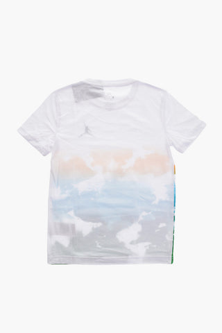 AIR JORDAN T-shirt Girocollo con Stampa Effetto Acquarello