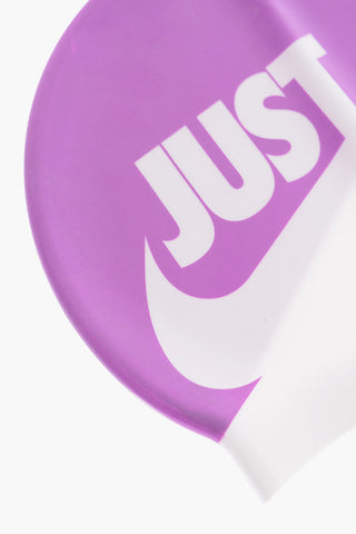 SWIM Two-Tone Silicone Pool Cap with Contrasting Print