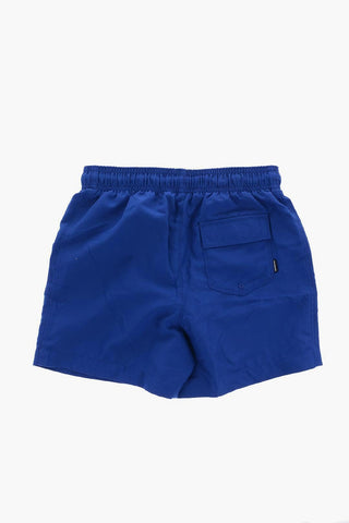 ALL STAR CHUCK TAYLOR Solid Color Swim Shorts with Drawstring Waist