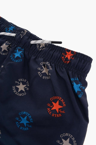 ALL STAR CHUCK TAYLOR Costume da Bagno Boxer con Stampa Logo All-Over