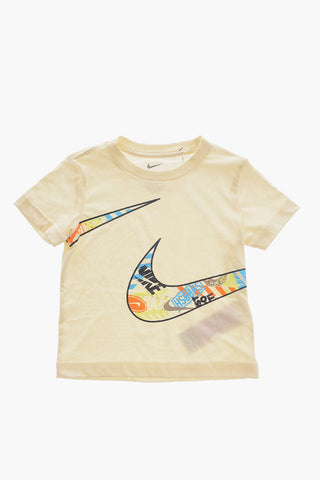Mesh Shorts and Printed Crew-Neck T-shirt Set