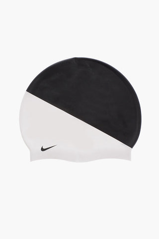 SWIM Two-Tone Silicone Pool Cap with Contrasting Print