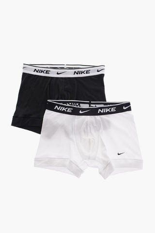 Contrasting Logoed Drawstring Waist 2 Pairs Of Boxers Set