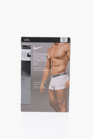 Contrasting Logoed Drawstring Waist 2 Pairs Of Boxers Set