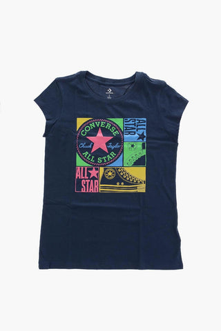 ALL STAR CHUCK TAYLOR T-shirt Girocollo con Stampa Glitter
