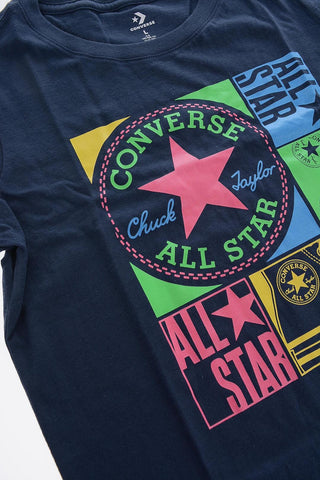ALL STAR CHUCK TAYLOR T-shirt Girocollo con Stampa Glitter