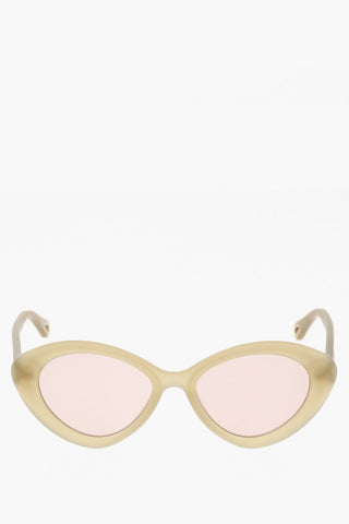 Occhiali da Sole Cat-Eye con Logo Dorato