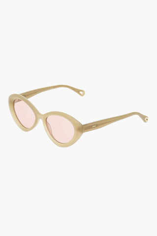 Occhiali da Sole Cat-Eye con Logo Dorato