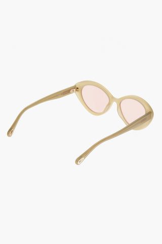 Occhiali da Sole Cat-Eye con Logo Dorato