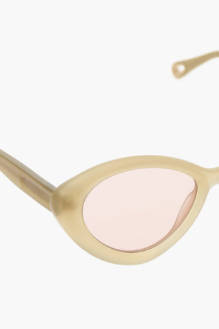 Occhiali da Sole Cat-Eye con Logo Dorato