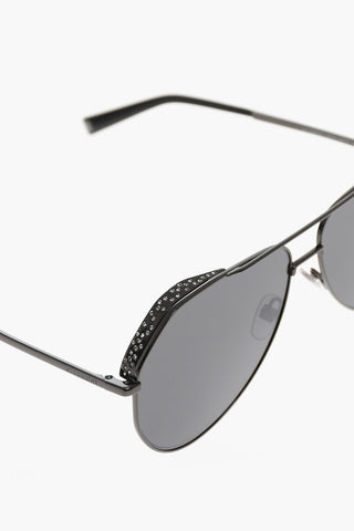 Aviator Sunglasses with Crystals Embellishment