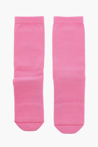 Cotton Blend Socks with Contrasting Logo