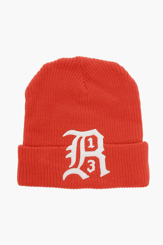 Beanie a Costine con Logo a Contrasto