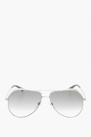 Aviator Sunglasses with Gradient Lenses and Rhinestone Decoration