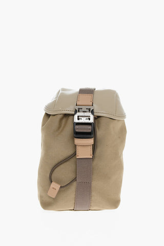 One-Shoulder Mini Backpack with Faux Leather Details