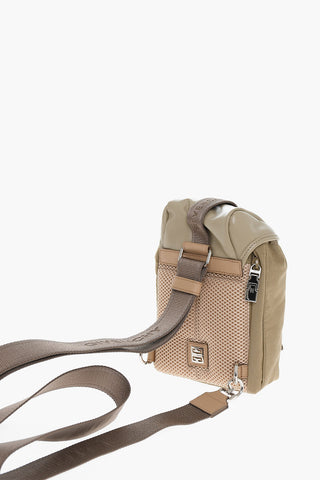 One-Shoulder Mini Backpack with Faux Leather Details