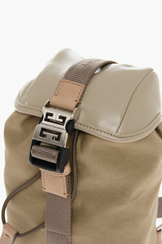 One-Shoulder Mini Backpack with Faux Leather Details