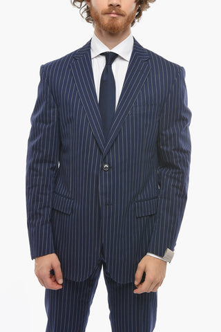 Cotton Blend ACADEMY Pinstriped Suit
