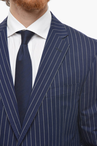 Cotton Blend ACADEMY Pinstriped Suit