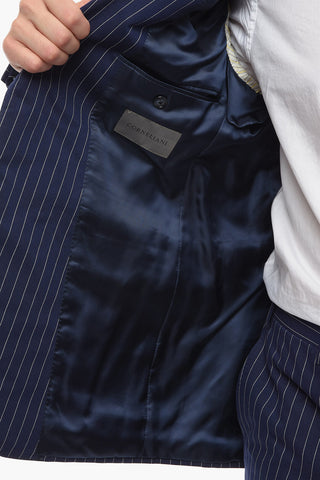 Cotton Blend ACADEMY Pinstriped Suit