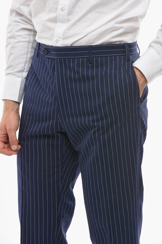 Cotton Blend ACADEMY Pinstriped Suit