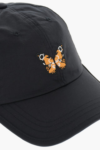 Cappello da Baseball in Tinta Unita con Ricamo Farfalla