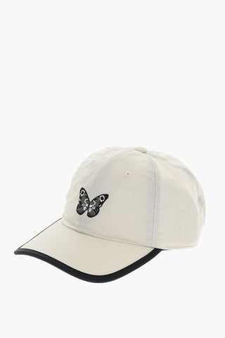 Cappello da Baseball in Nylon con Ricamo Farfalla
