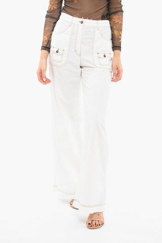 LOVE Embroidered Logo Wide legged Pants