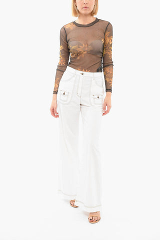 LOVE Embroidered Logo Wide legged Pants