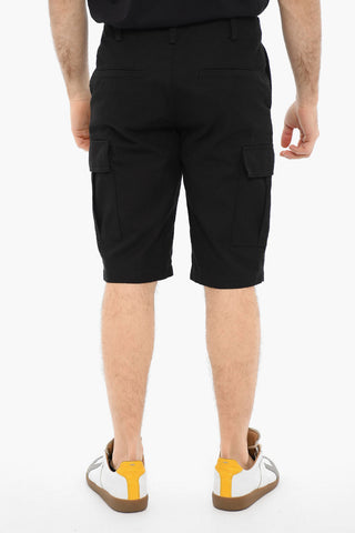 Shorts In Cotone Con Tasche Laterali