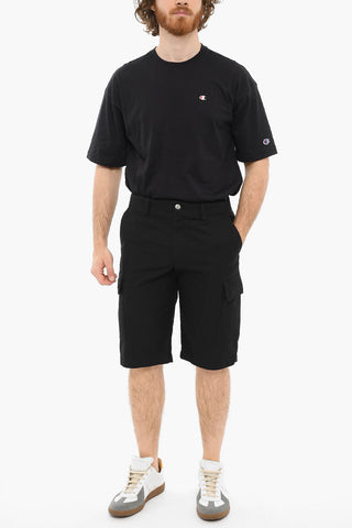 Shorts In Cotone Con Tasche Laterali