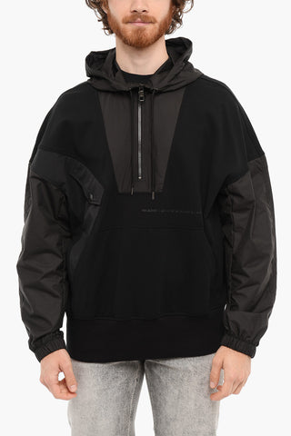Double-Layered Half Zip HYBRID Baggy Fit Hoodie