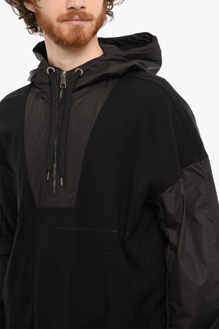 Double-Layered Half Zip HYBRID Baggy Fit Hoodie