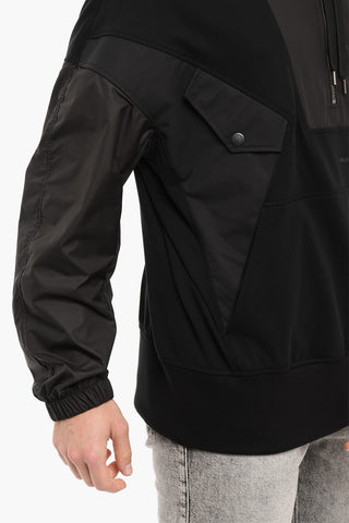 Double-Layered Half Zip HYBRID Baggy Fit Hoodie