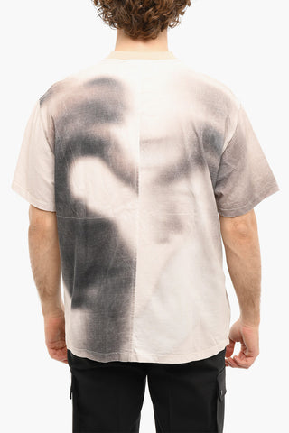 Acid Wash Effect Easy Fit Crew-Neck T-shirt