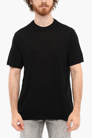 Loose Fit TECNO KNIT Short Sleeved T-shirt With Double Collar