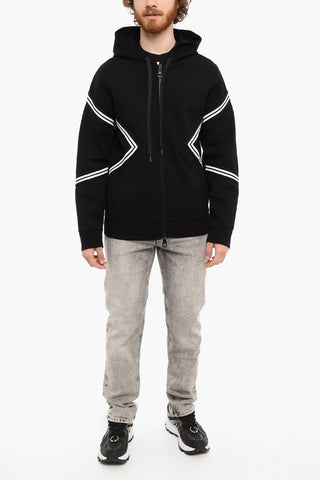 Neoprene Slim Fit Sweatshirt with Zip Closure
