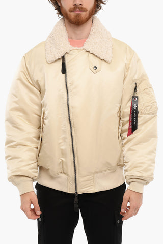 ALPHA INDUSTRIES Padded Jacket with Faux Fur Trims
