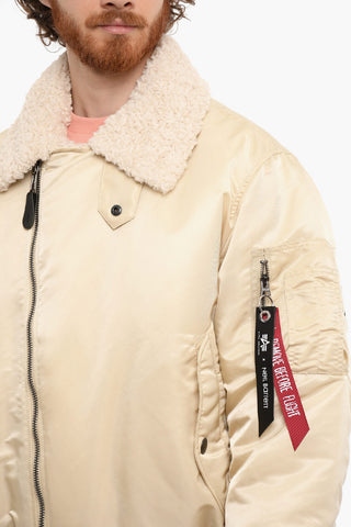 ALPHA INDUSTRIES Padded Jacket with Faux Fur Trims