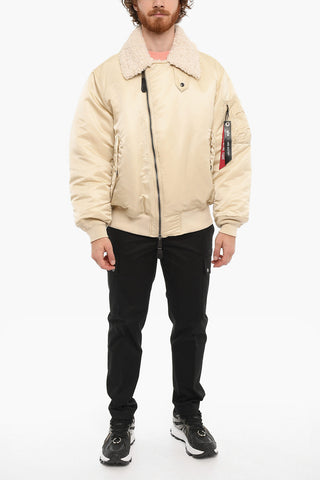 ALPHA INDUSTRIES Padded Jacket with Faux Fur Trims