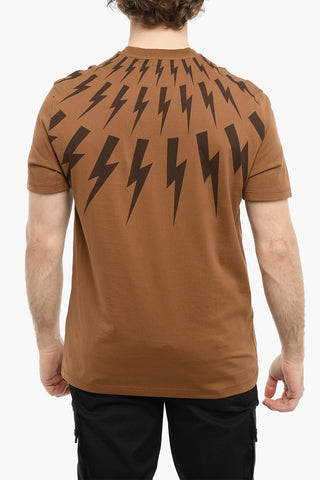 Slim Fit Printed FAIR-ISLE THUNDERBOLT Short Sleeved T-shirt
