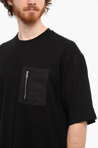 Short Sleeved NYLON MA-1 T-shirt With Chest Pocket