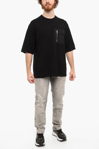 Short Sleeved NYLON MA-1 T-shirt With Chest Pocket